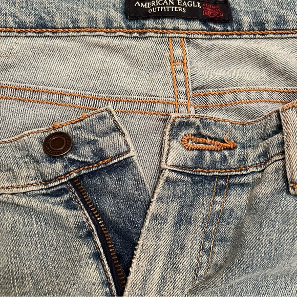 American Eagle Light Wash Flare Denim Jeans - Picture 10 of 13